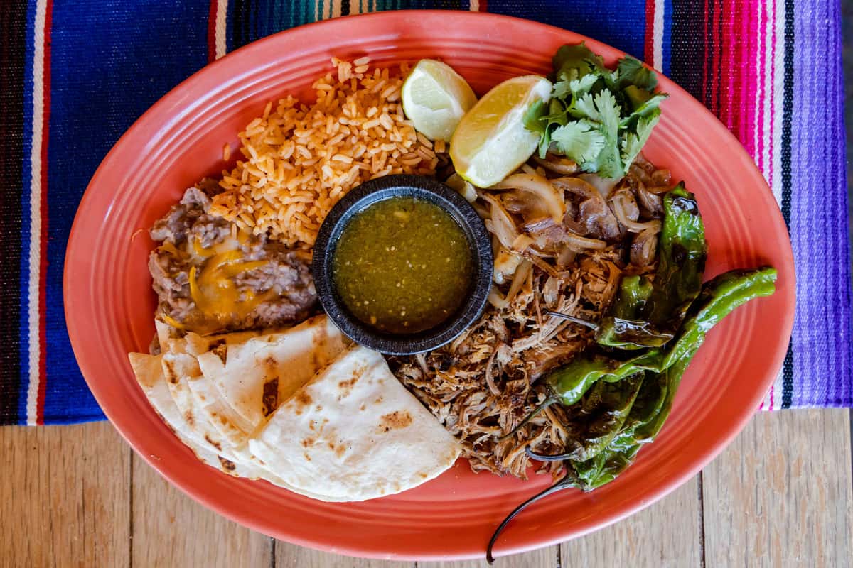 Pork Carnitas Menu Cactus Flower Mexican Restaurant