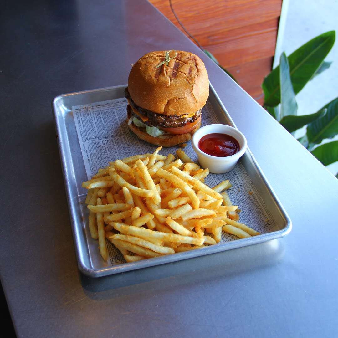 Ribeye Burger + Fries + Beer