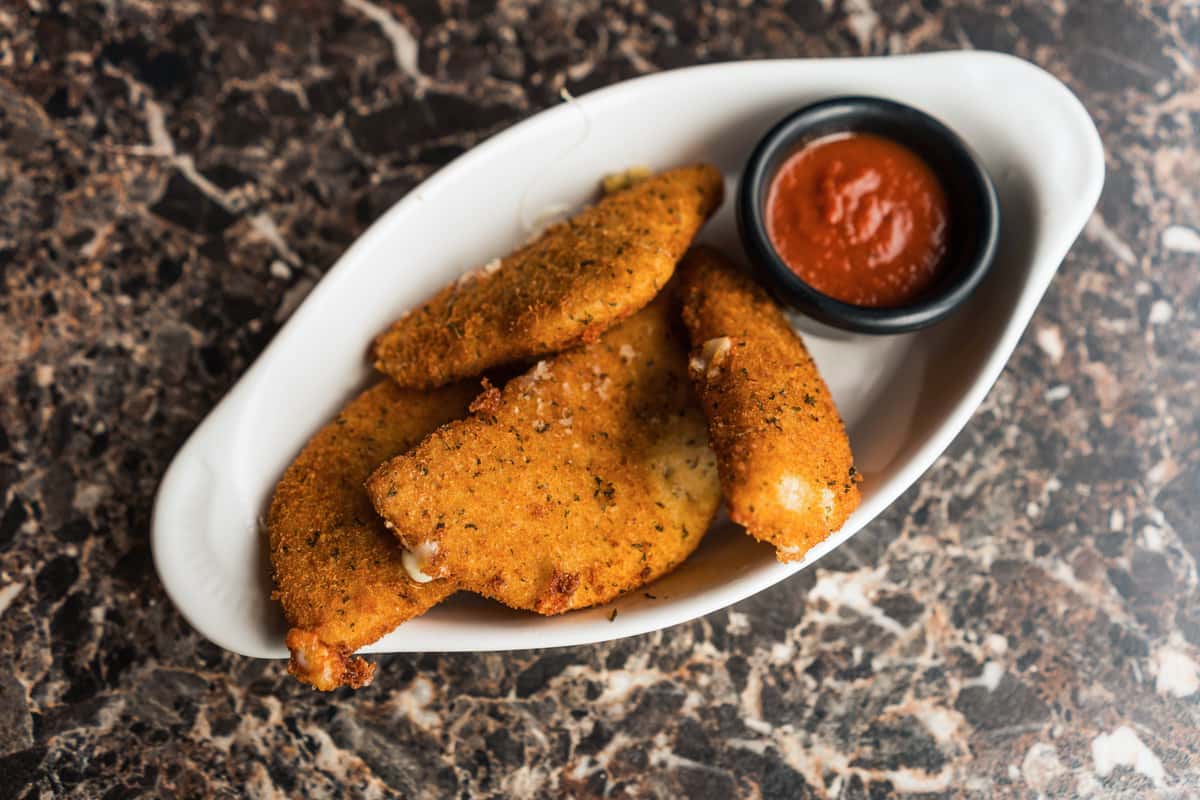 half moon mozzarella sticks