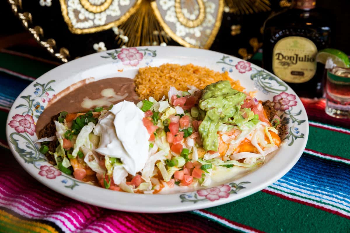 Deluxe Burrito Lunch Menu Los Pinos Mexican Restaurant Mexican