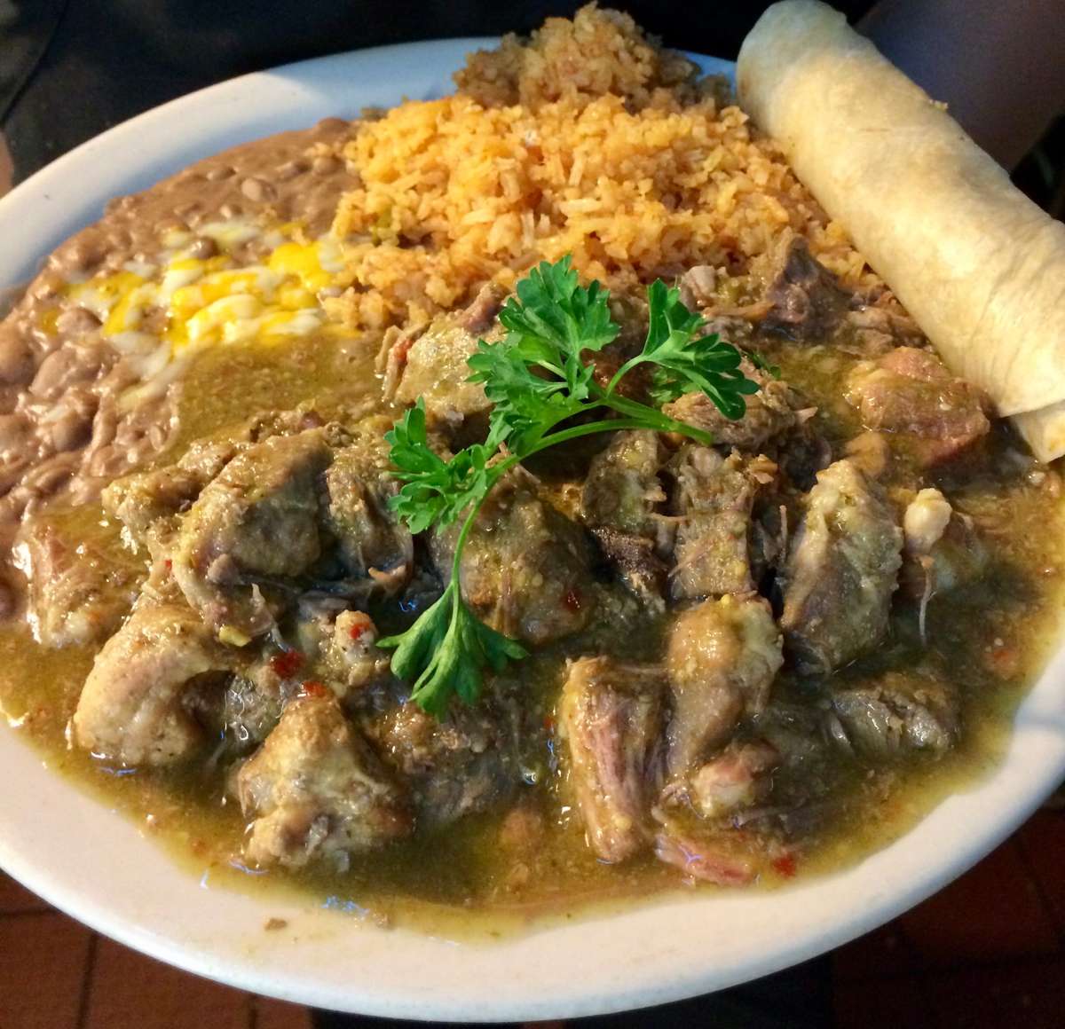 8. Carne Con Chile Verde Dinner Combinations Olivia's Mexican