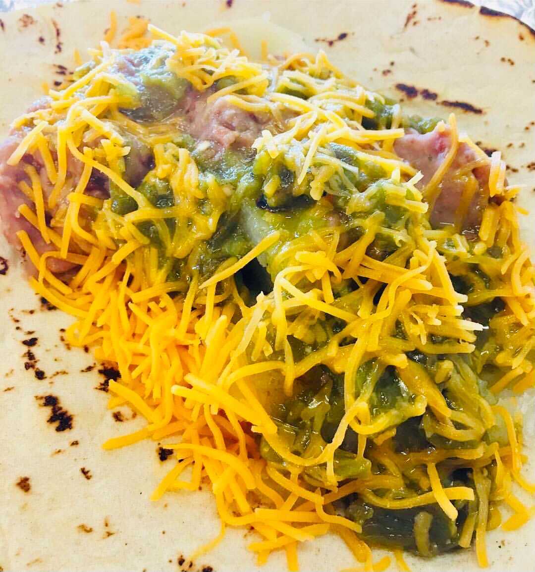 9. Potatoes, Beans, Cheese and Green Chile Menu Burritos Alinstante New Mexican Style