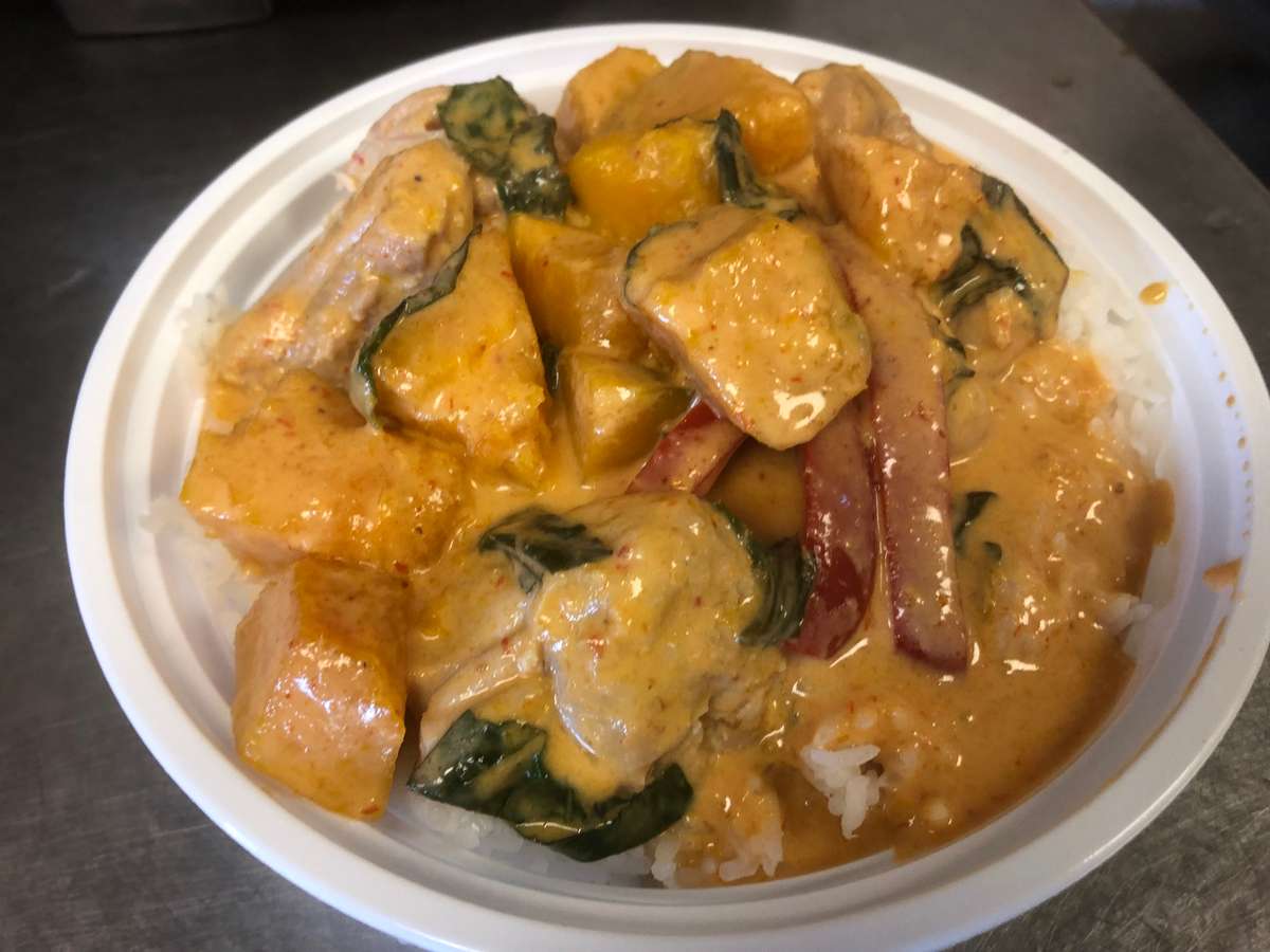 Red Curry with Fried Pumpkin