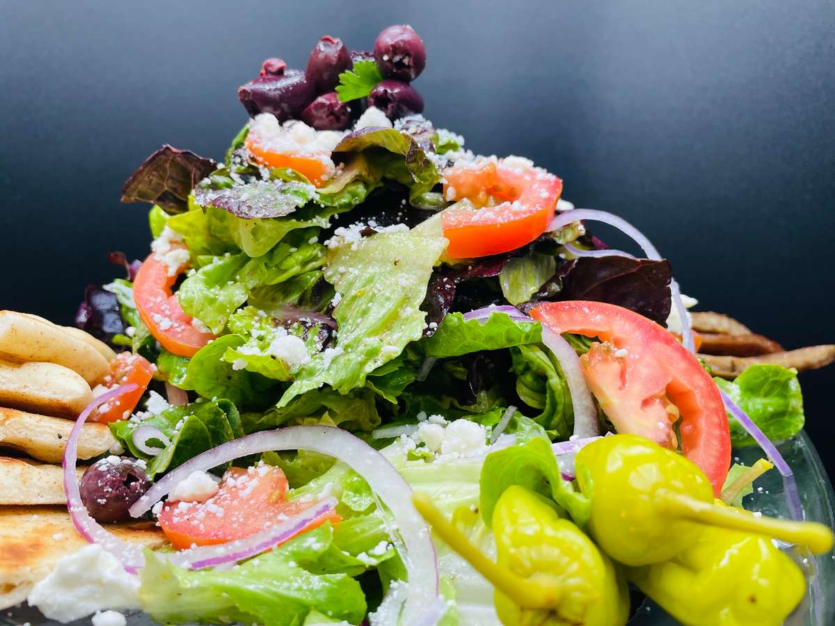 Greek Salad Food Menu Alibi Bar & Cafe Homer, AK