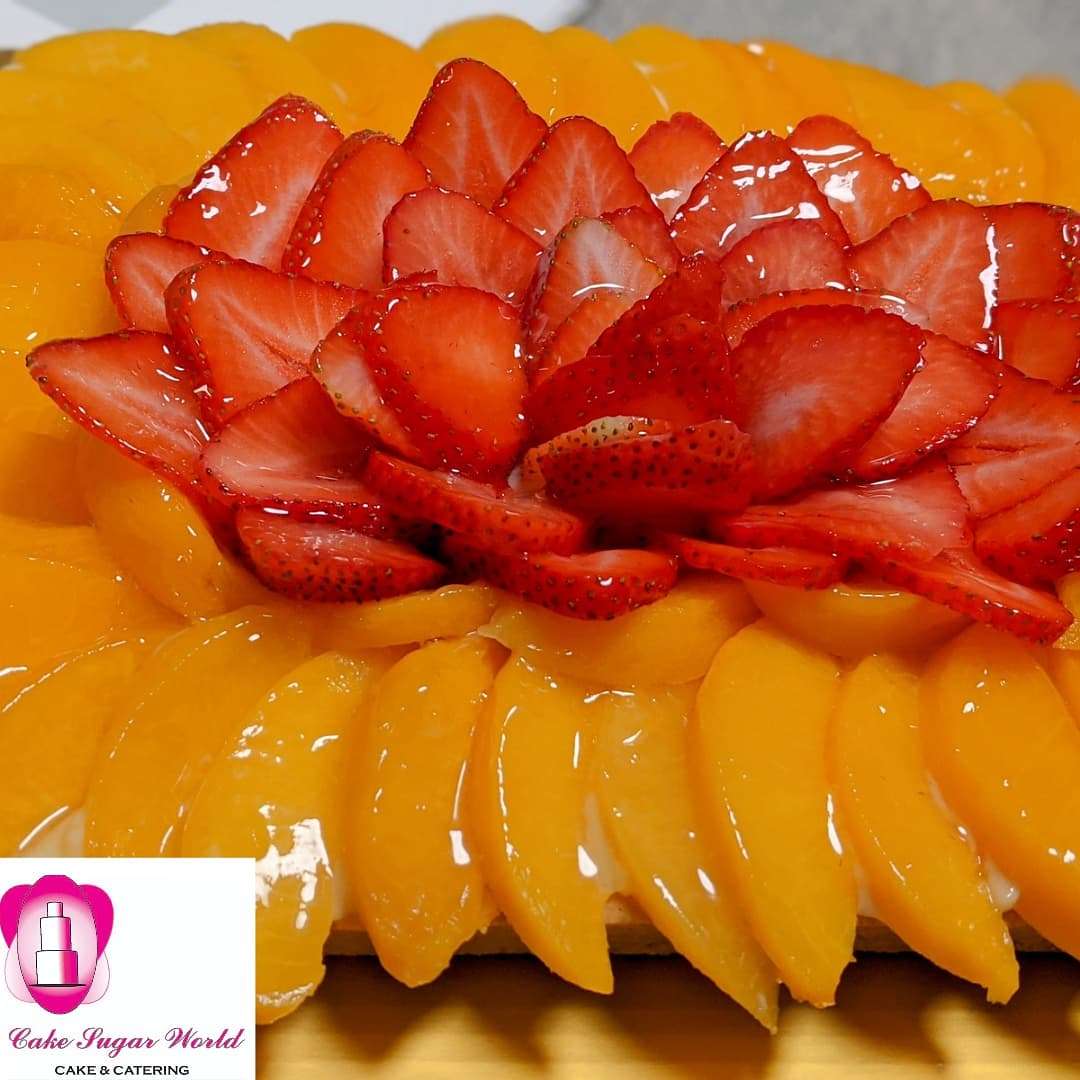 Peach & Strawberry Tartlet ( Party Size)
