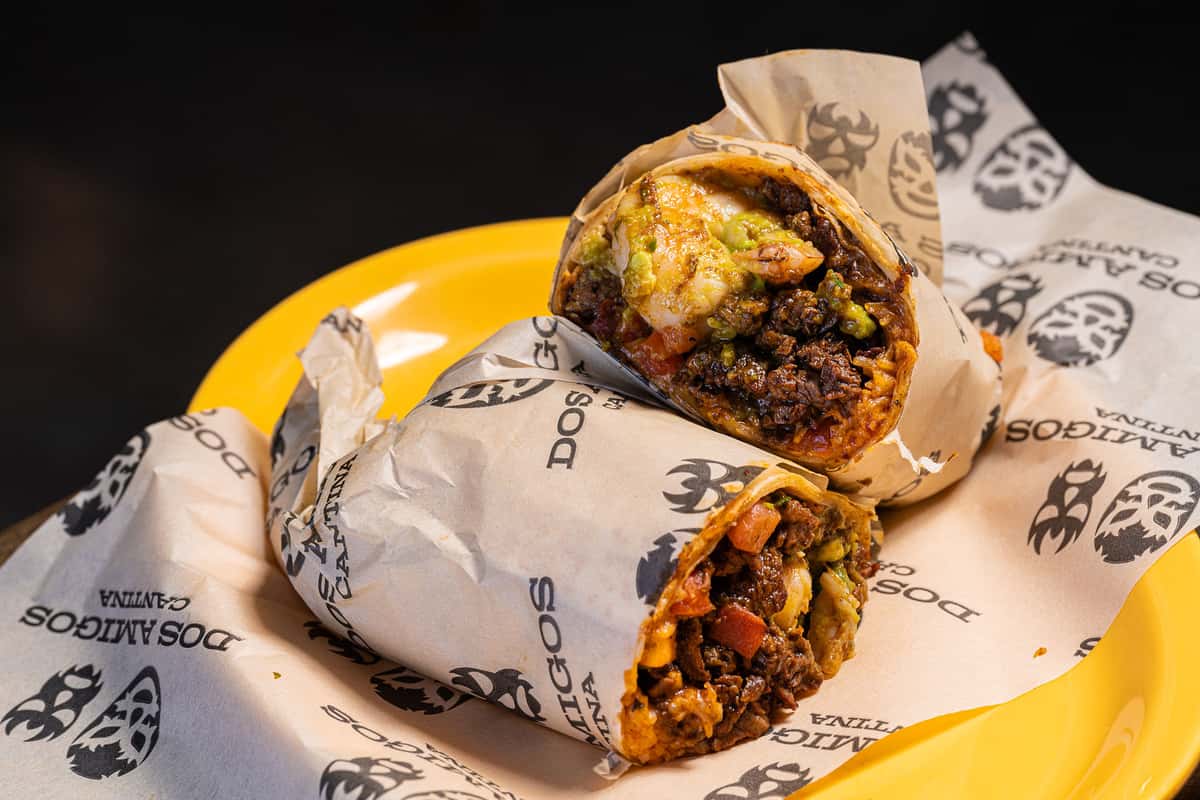 Surf & Turf Burrito - Dos Amigos Cantina - Mexican Restaurant in