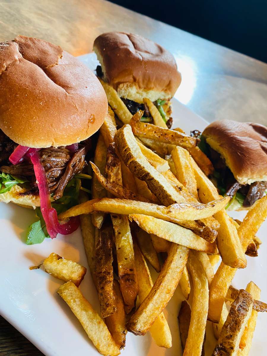 Short Rib Sliders and Fries