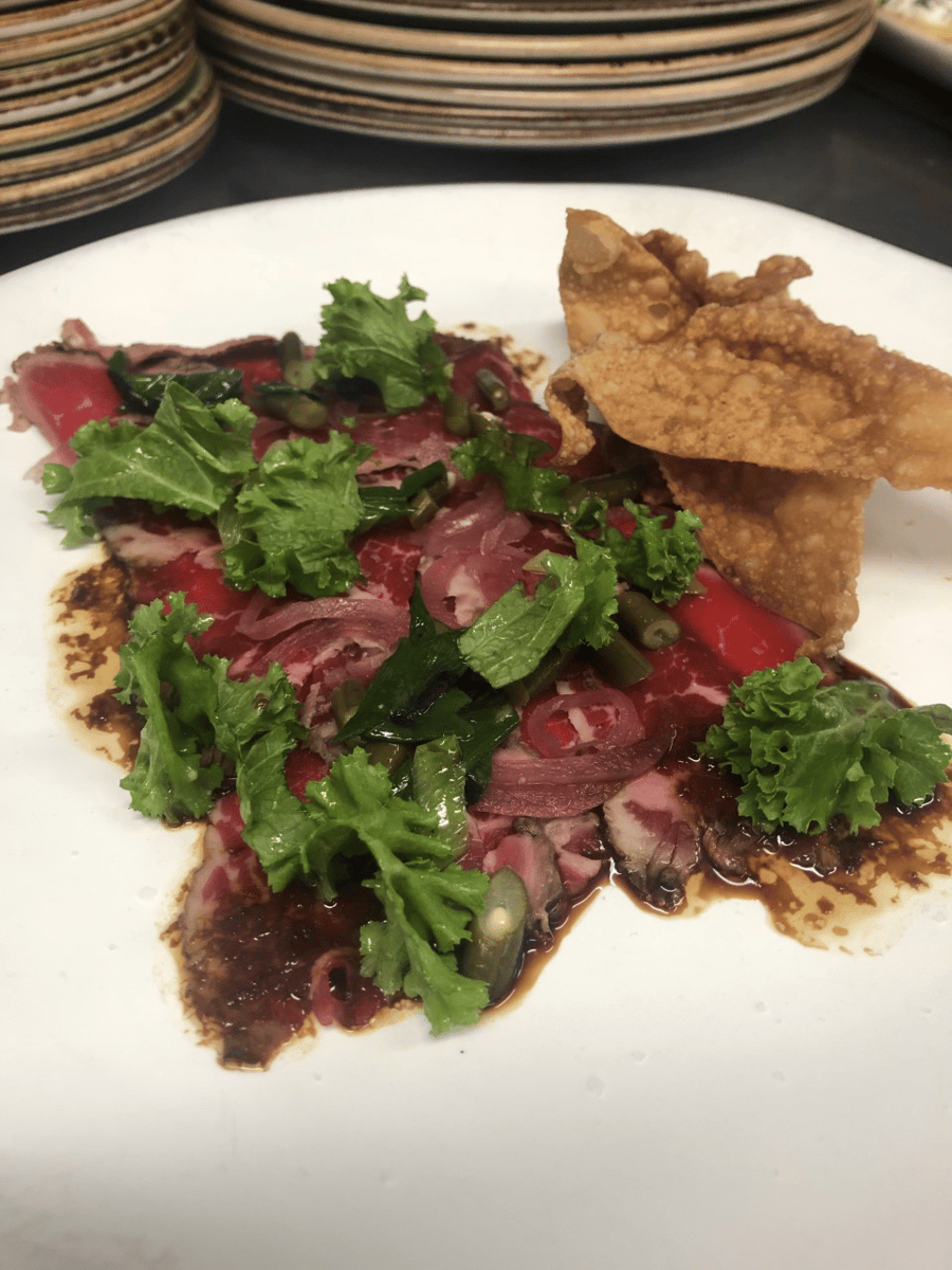 YELLOWTAIL CARPACCIO WITH SANTA BARBARA UNI