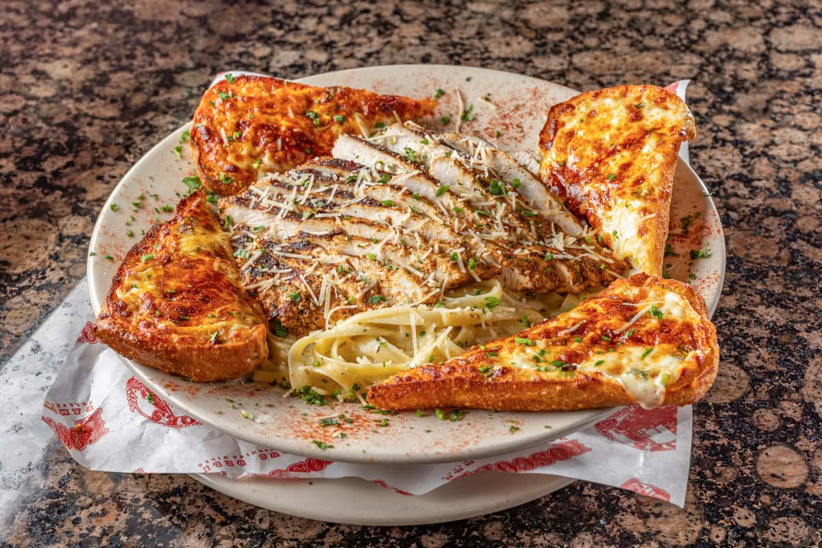 Blackened Chicken Alfredo - Heroes Restaurant & Brewhouse-Eastvale