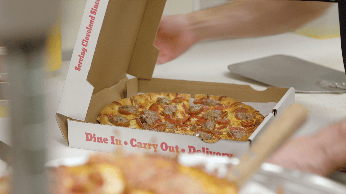 boxes of pizza