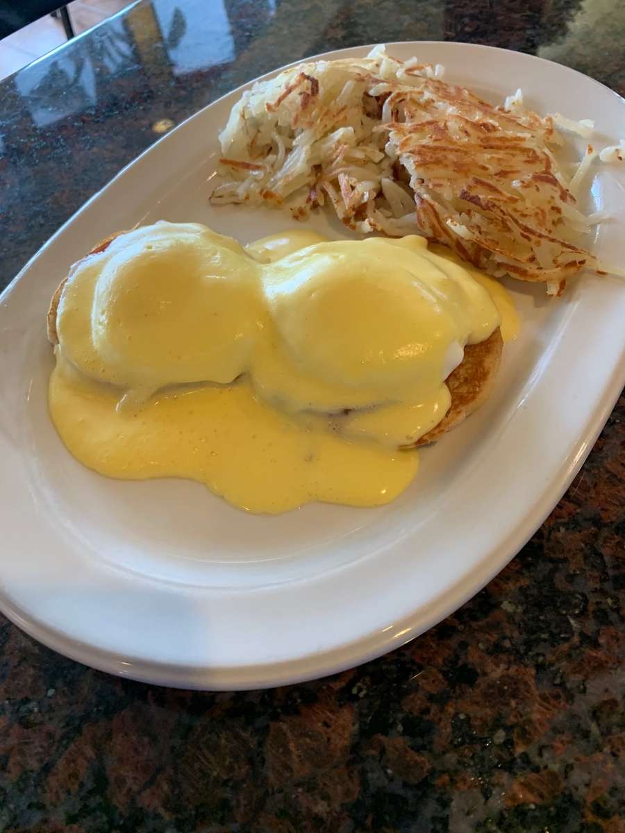 Eggs Benedict Homeroom Blackboard Bistro Brunch Restaurant in