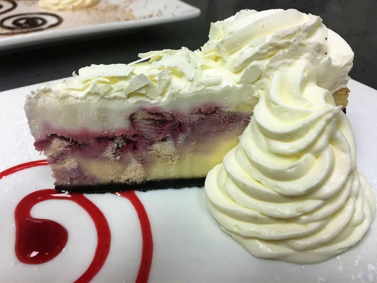 White Chocolate Raspberry Cheesecake - 1836 Steakhouse - Steak
