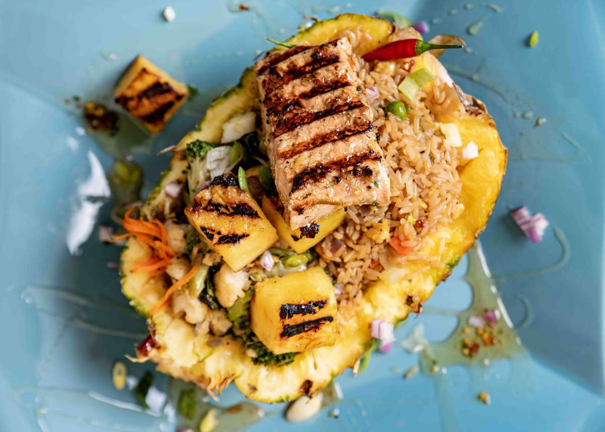 Honey Chipotle Salmon Pineapple