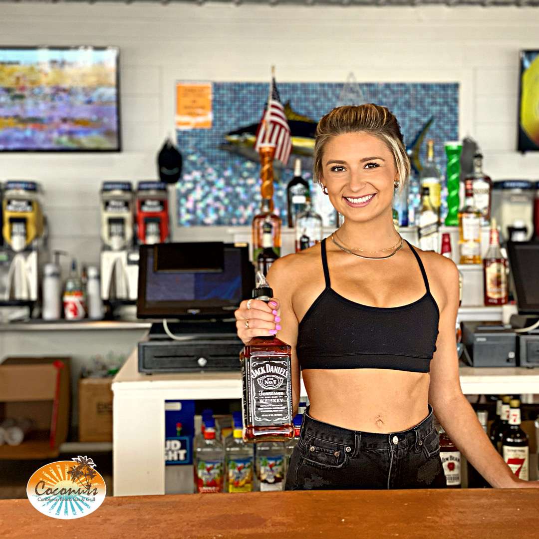woman at bar