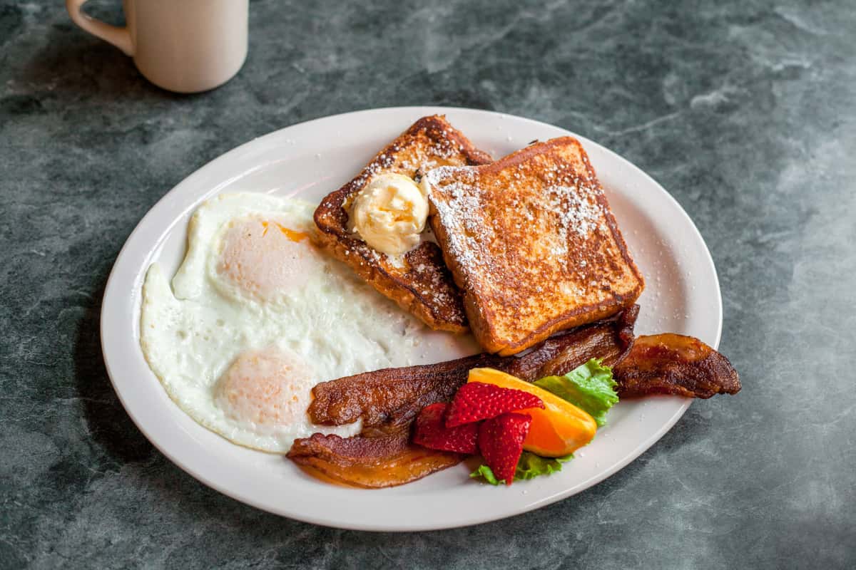 French Toast Combo Breakfast Costas on the Ave Diner in Seattle, WA