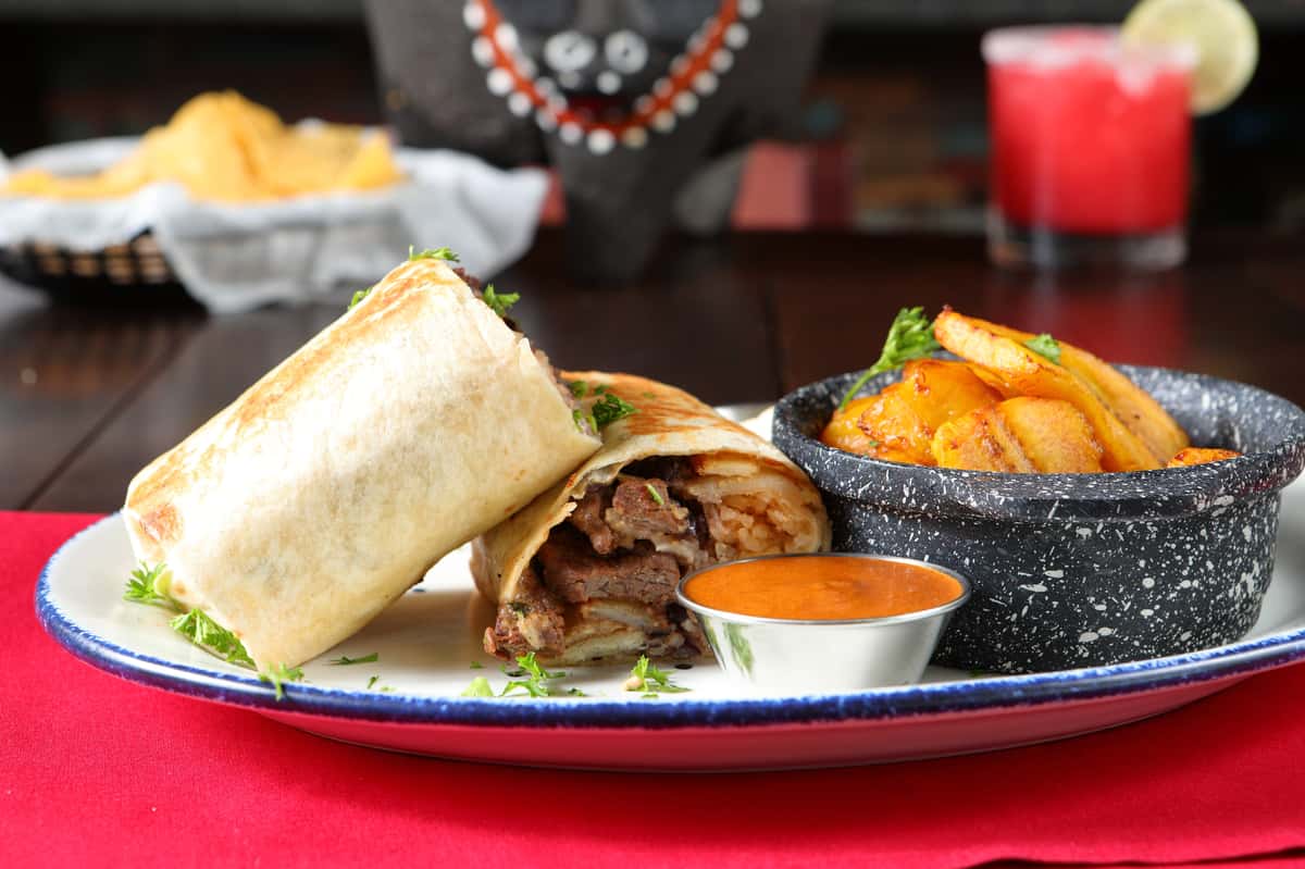 Baja Burrito Lunch Menu El Sabor Mexican Restaurant in Pittsburgh, PA