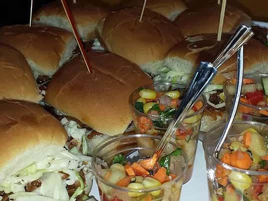 sliders and vegetables
