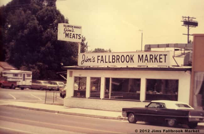 Jim's Fallbrook Market vintage exterior