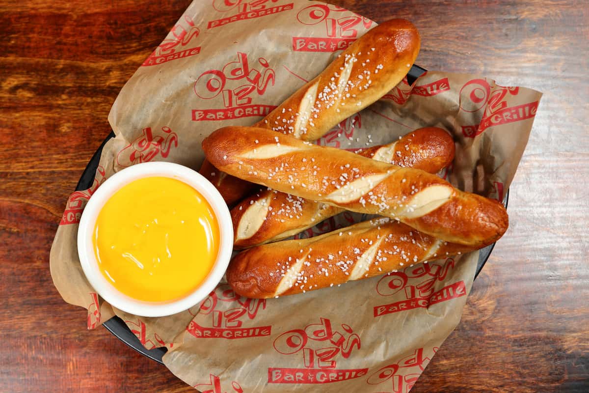 pretzels and cheese