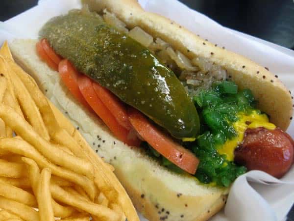 Chicago Style Beef Hot Dog