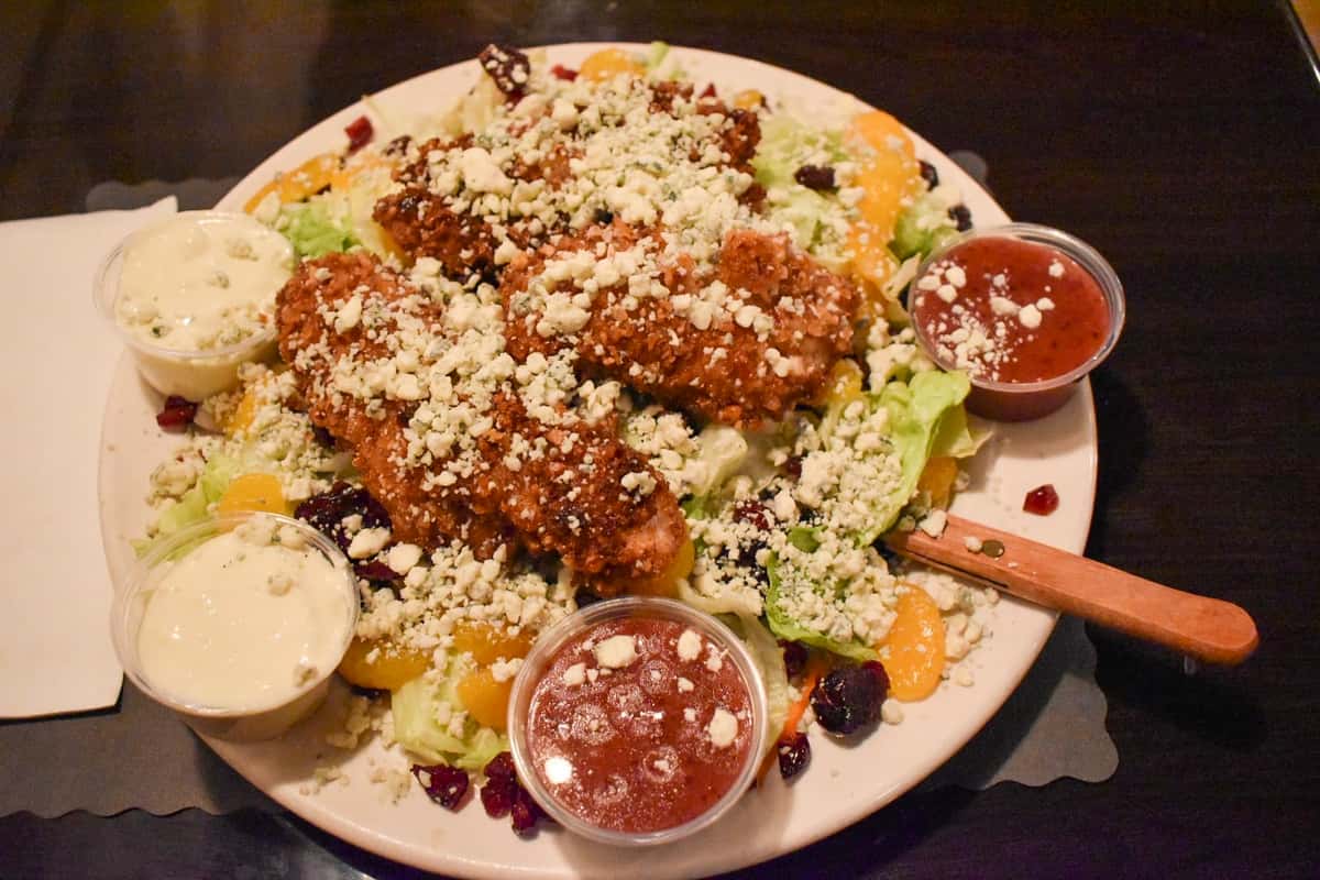 Pecan Crusted Chicken Salad Menu Falsetti's Villa Restaurant