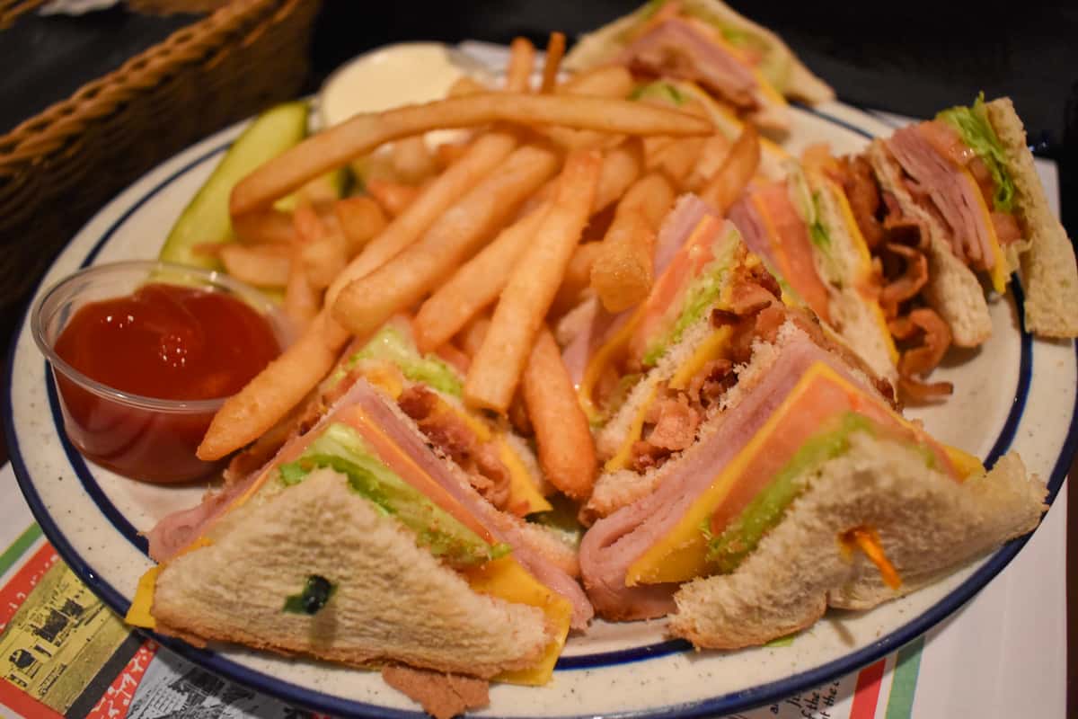 Club Sandwich Menu Falsetti's Villa Restaurant Italian Restaurant