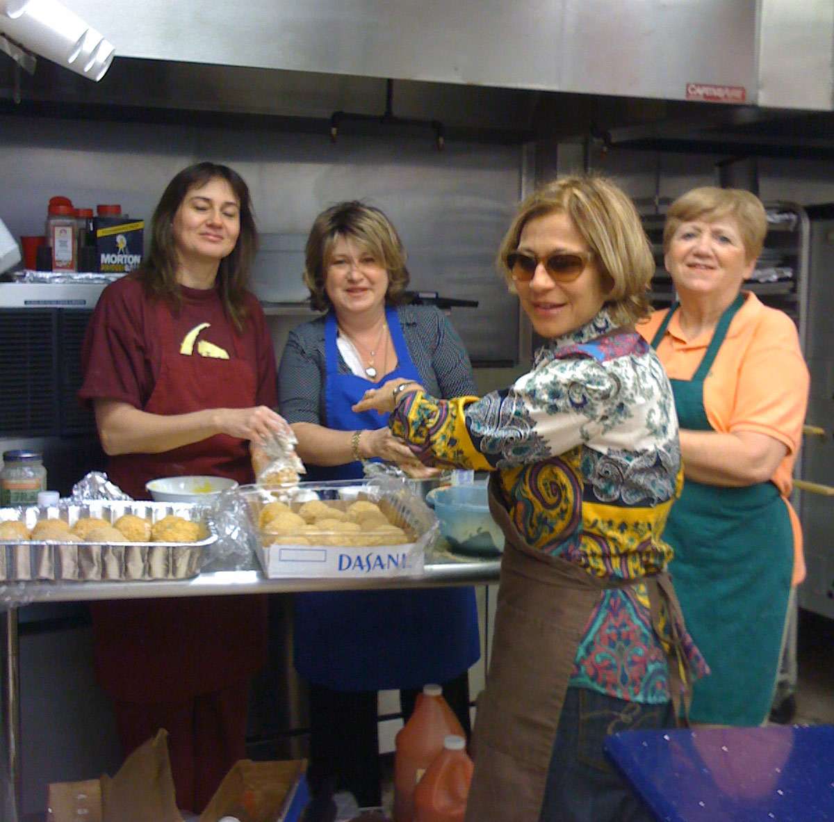 family in the kitchen