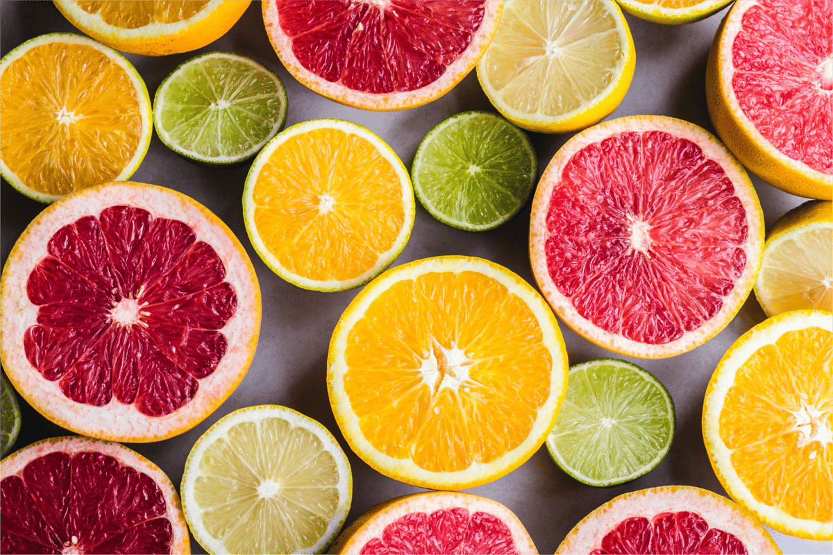 sliced citrus fruit
