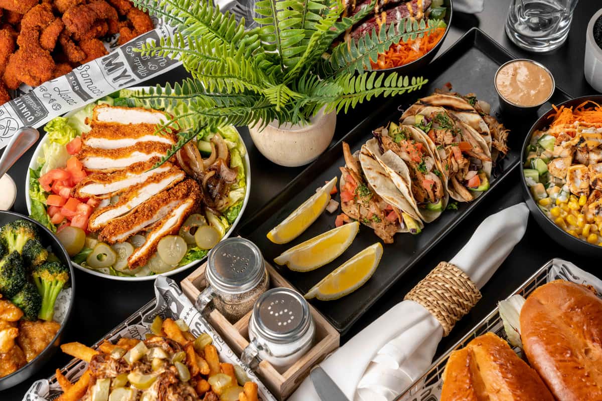 atico grill assorted dishes