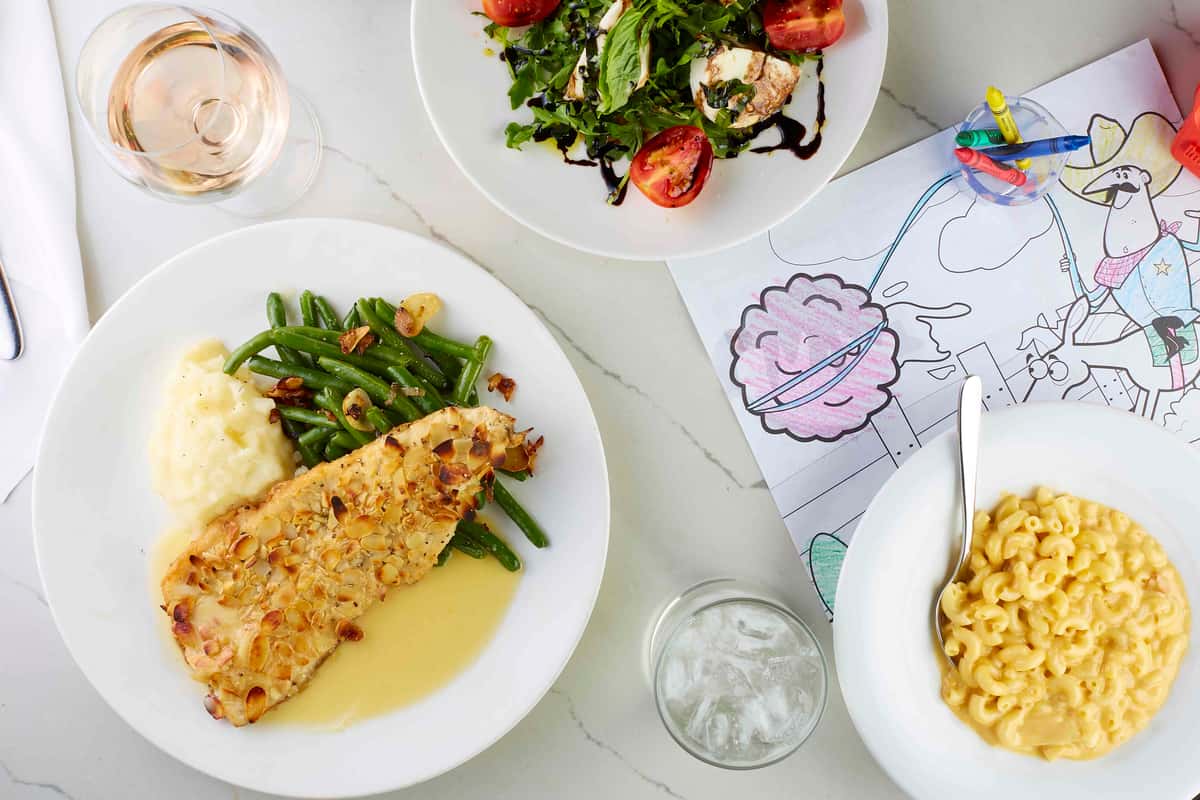 food with kids drawing
