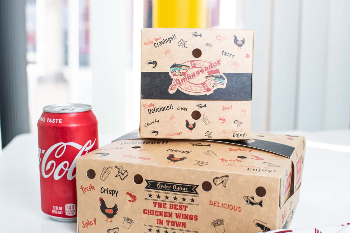Packaged meals with a drink