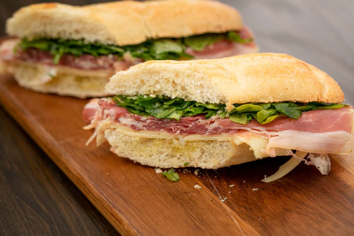 Prosciutto & Cheese Sandwich Deli Menu Peirano's Italian