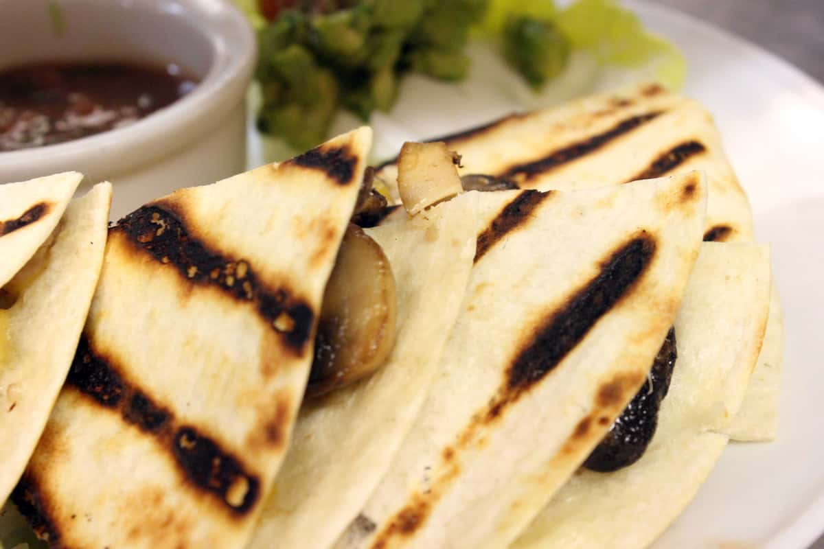 WILD MUSHROOM CHICKEN QUESADILLA OLD Happy Hour The Bungalow