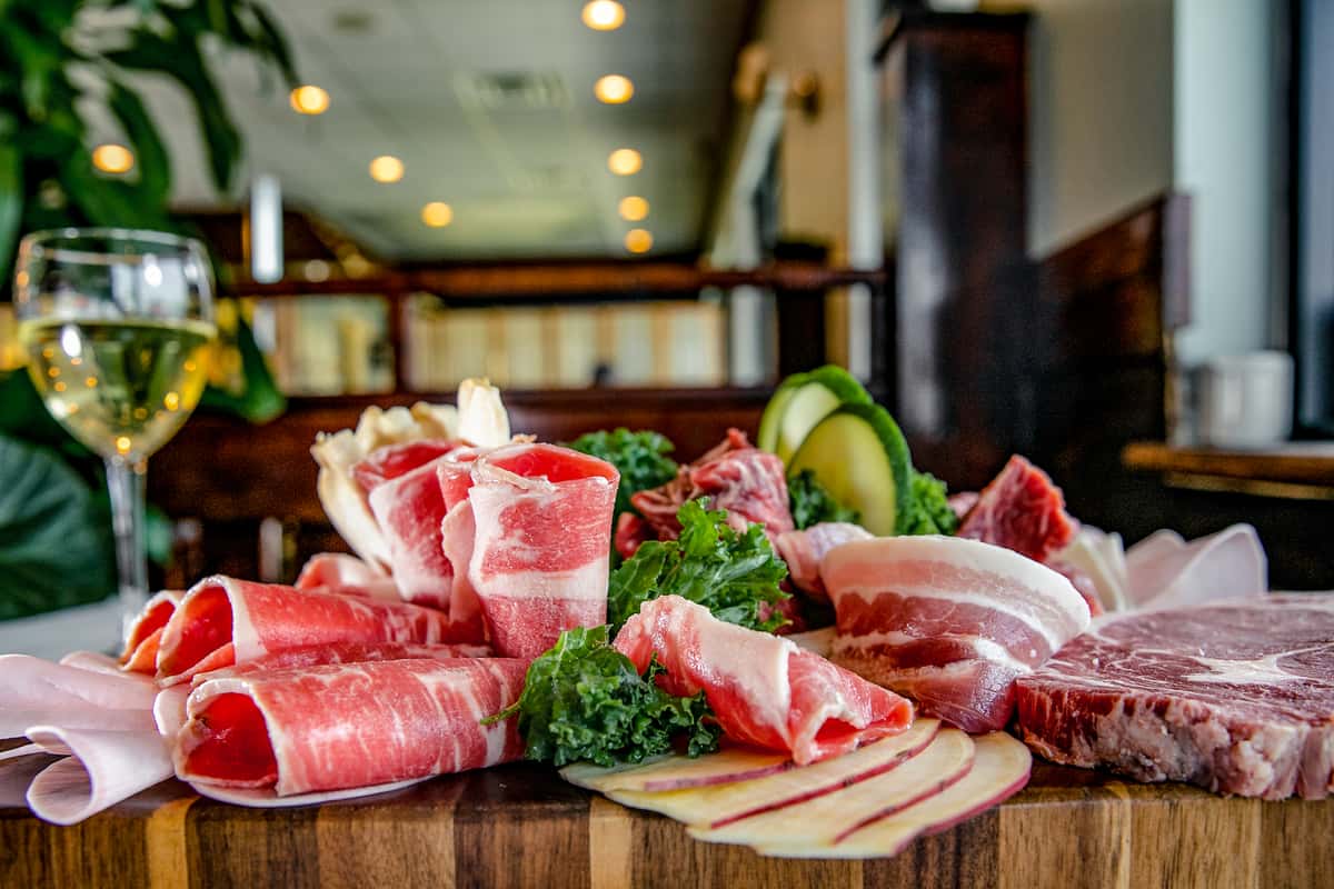 meats with wine