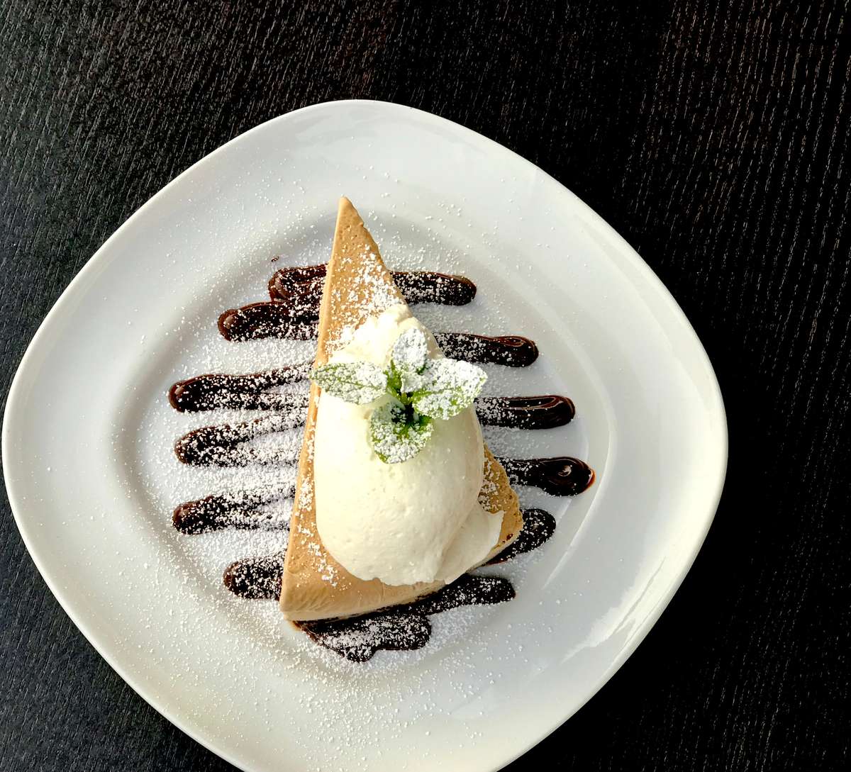 Mississippi Mud Pie w/ Coffee Ice Cream, Oreo Crust, Chocolate Sauce