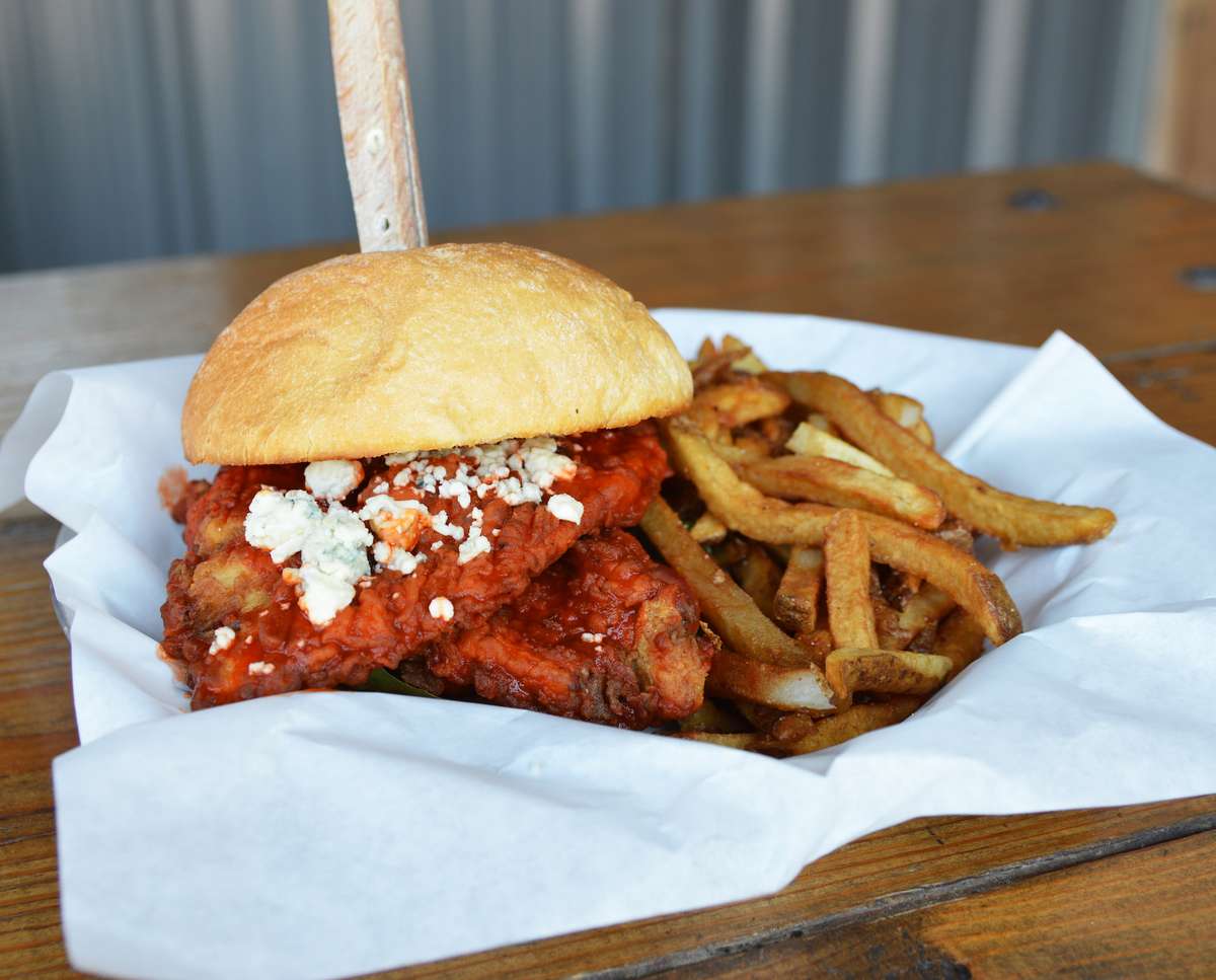 The Buffalo Chicken Sandwich Food Menu Doc's Backyard Grill An Austin Staple Restaurant
