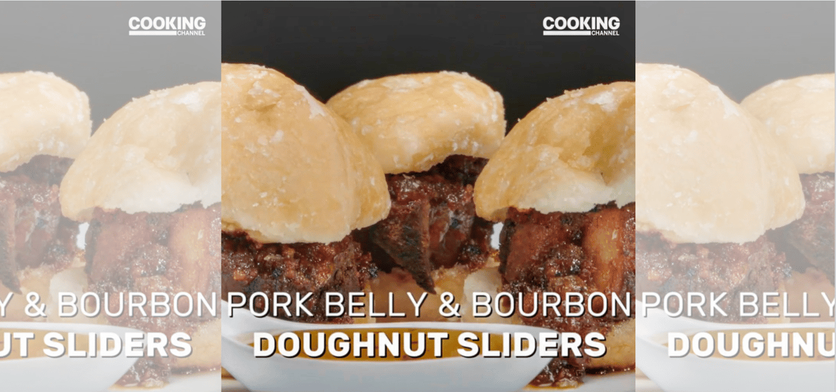Pork Belly & bourbon Donut Sliders