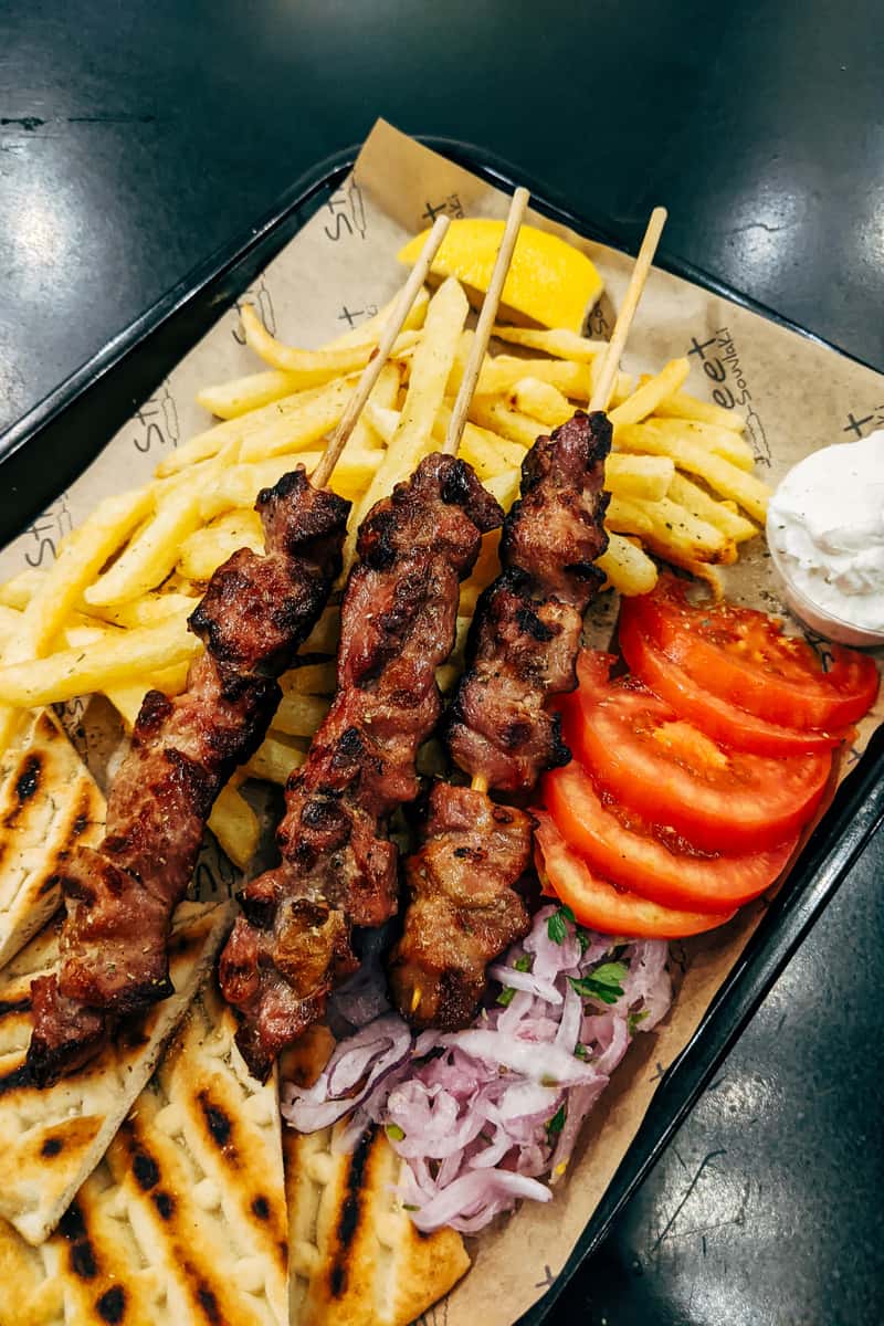 Beef Souvlaki Plate