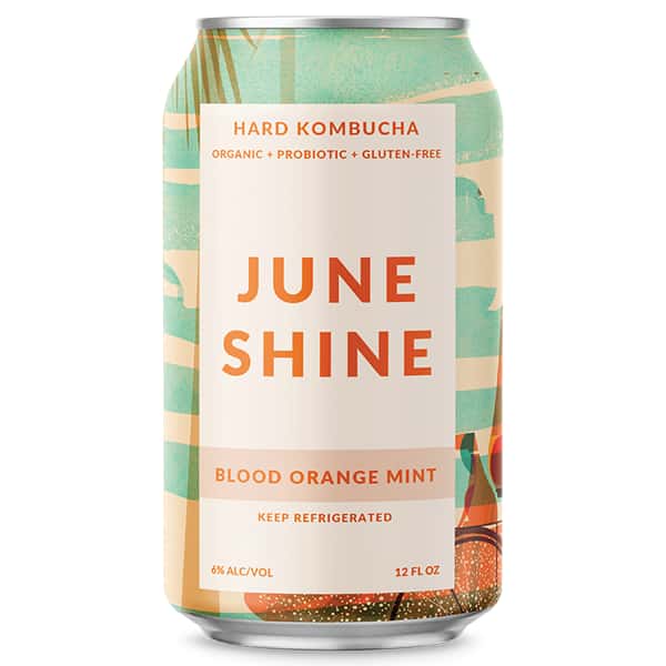 June Shine Blood Orange Mint (Hard Kambucha) (12oz. Can)