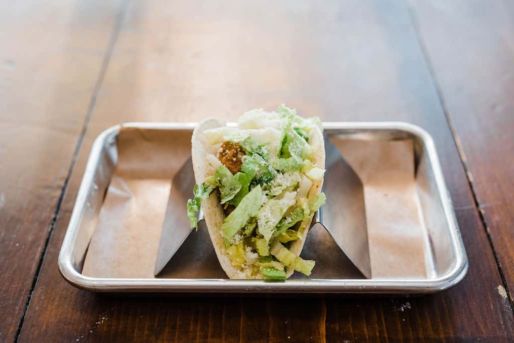 deep fried avocado taco