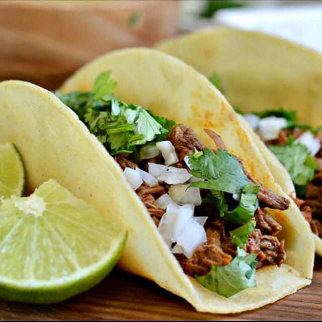 tacos with lime