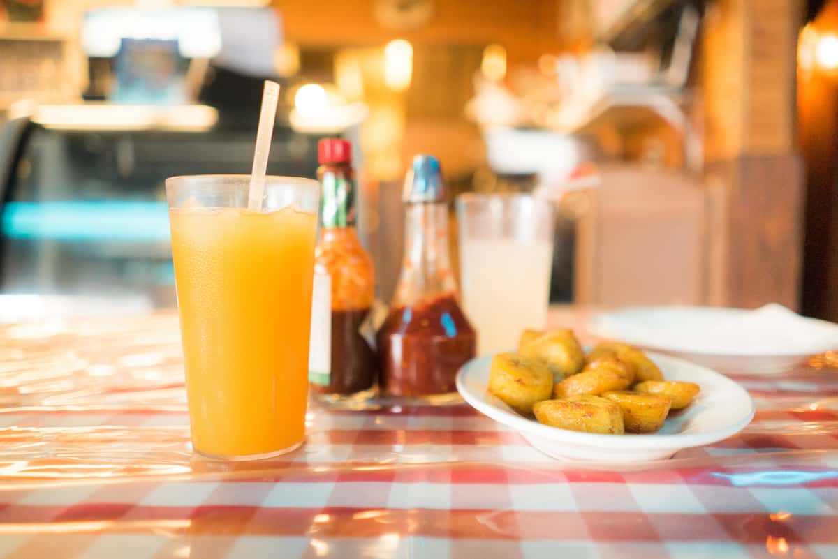 juice and potatoes