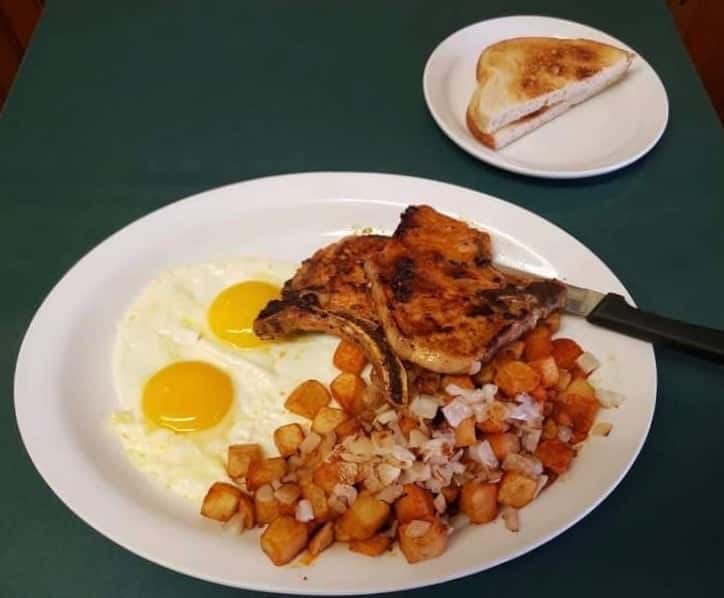 Pork Chops and Eggs