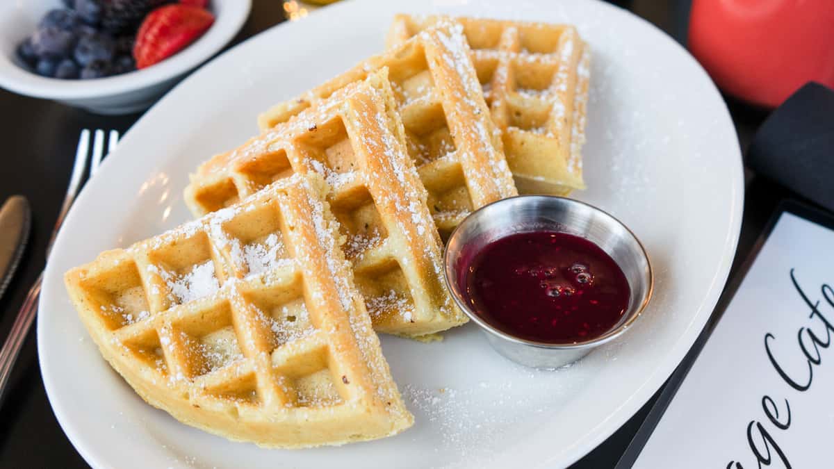 Belgian Waffles Breakfast Menu Heritage Cafe