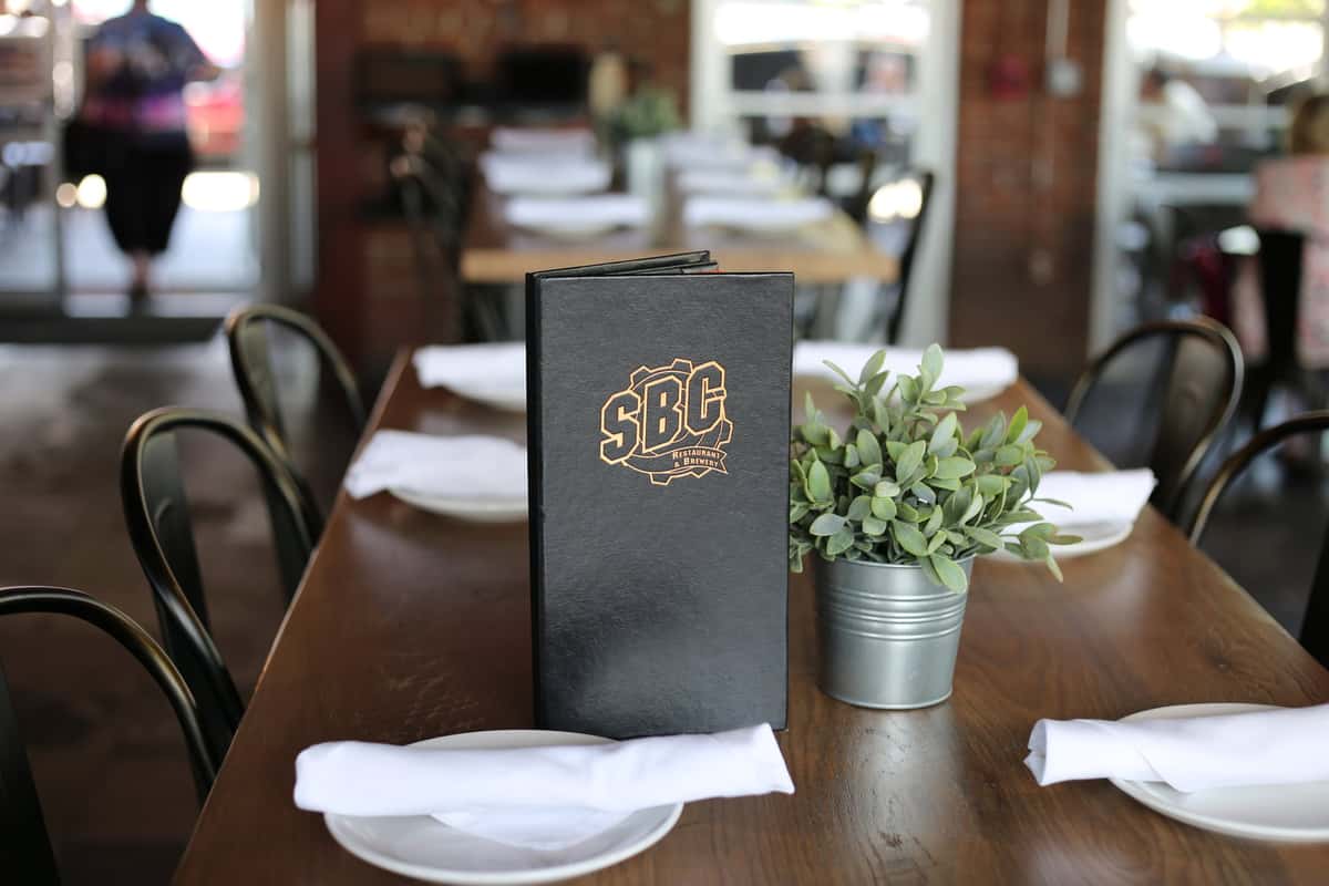 menu on the table