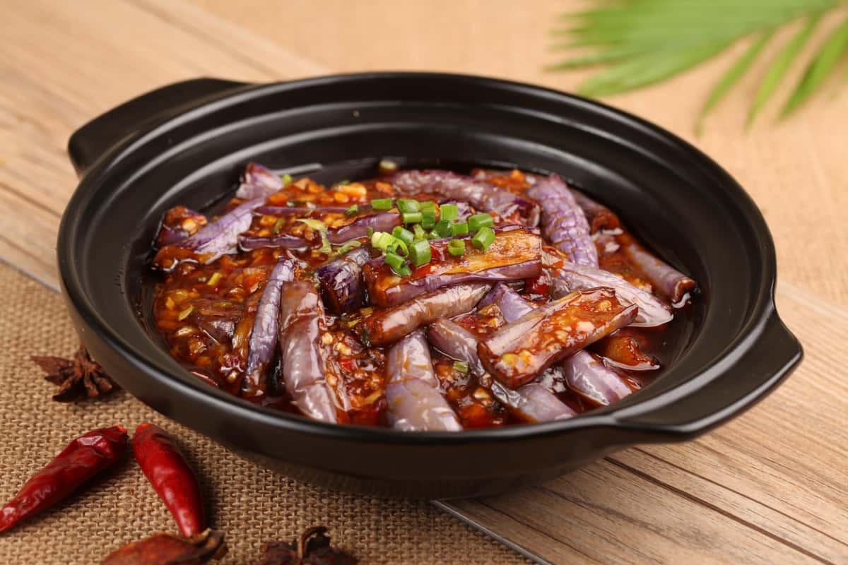 Garlic Sauce Eggplant Stew 鱼香茄子煲- DJ Kitchen - Asian Bistro