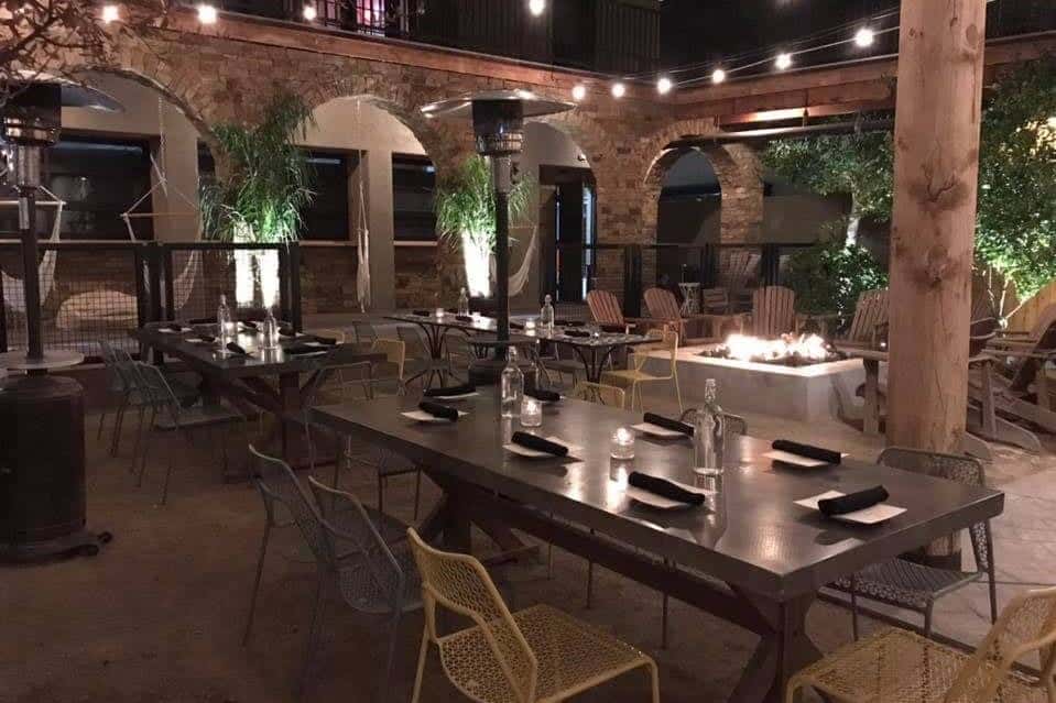 fire pit dinner