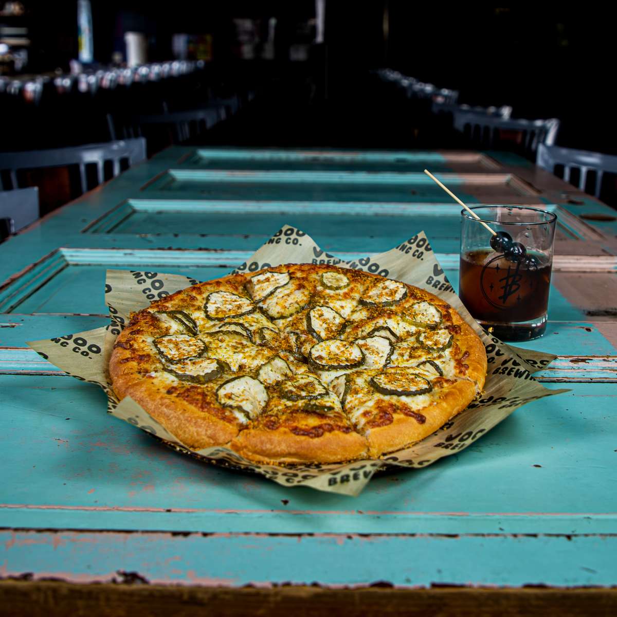 Voo-Dill Pickle Pizza - Voodoo Brewing Co - Myrtle Beach - Brewpub