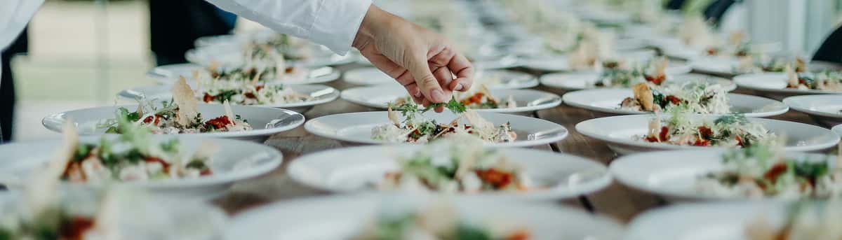 catering table salads