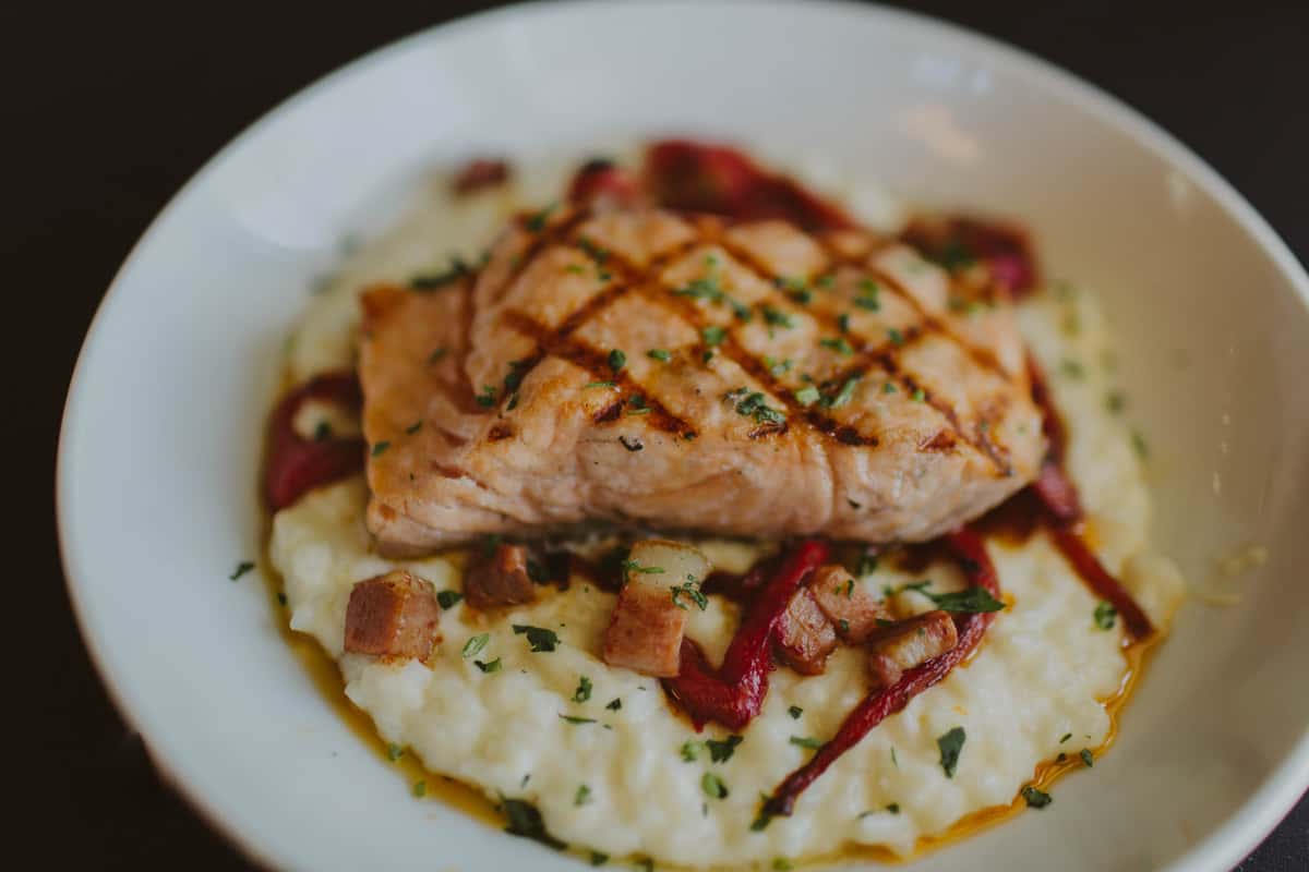 Salmon and Rice Grits